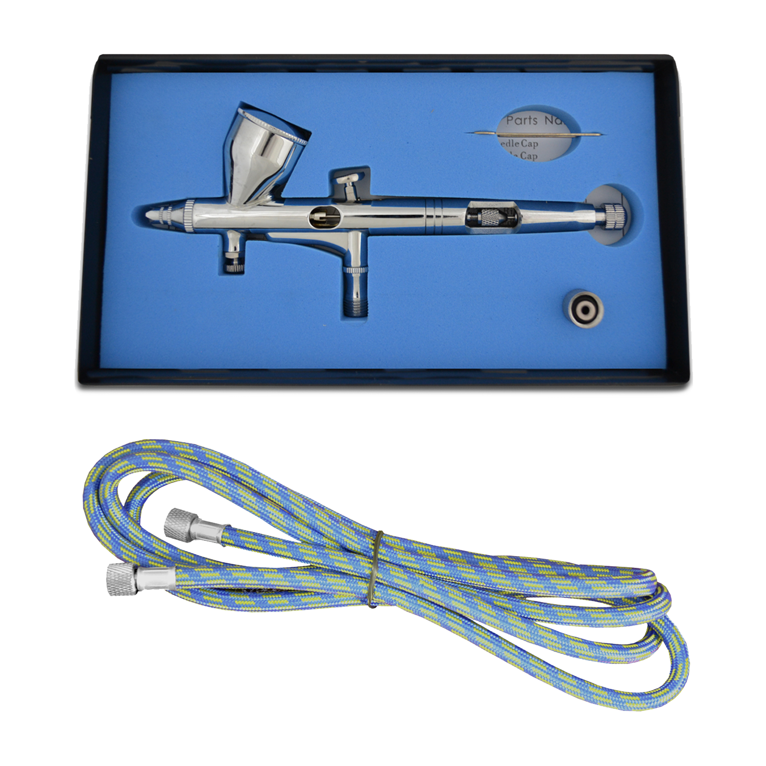 Airbrushpistole Profi-AirBrush Gravity Double-Action-Gun 180 D 0,2 mit Druckluftschlauch