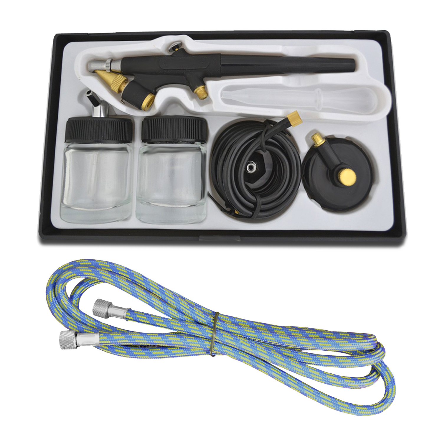 Airbrushpistole Profi-AirBrush Single-Action-Gun 138 D 0,8 mit Druckluftschlauch