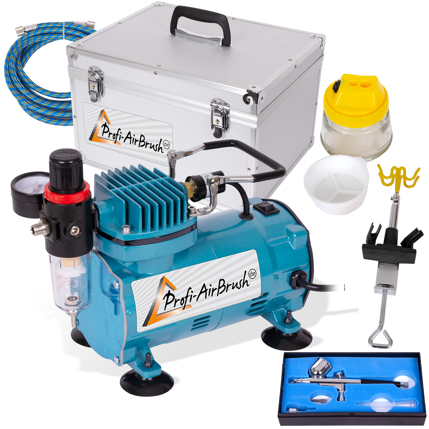 Profi-AirBrush Koffer Set Compact Mobil