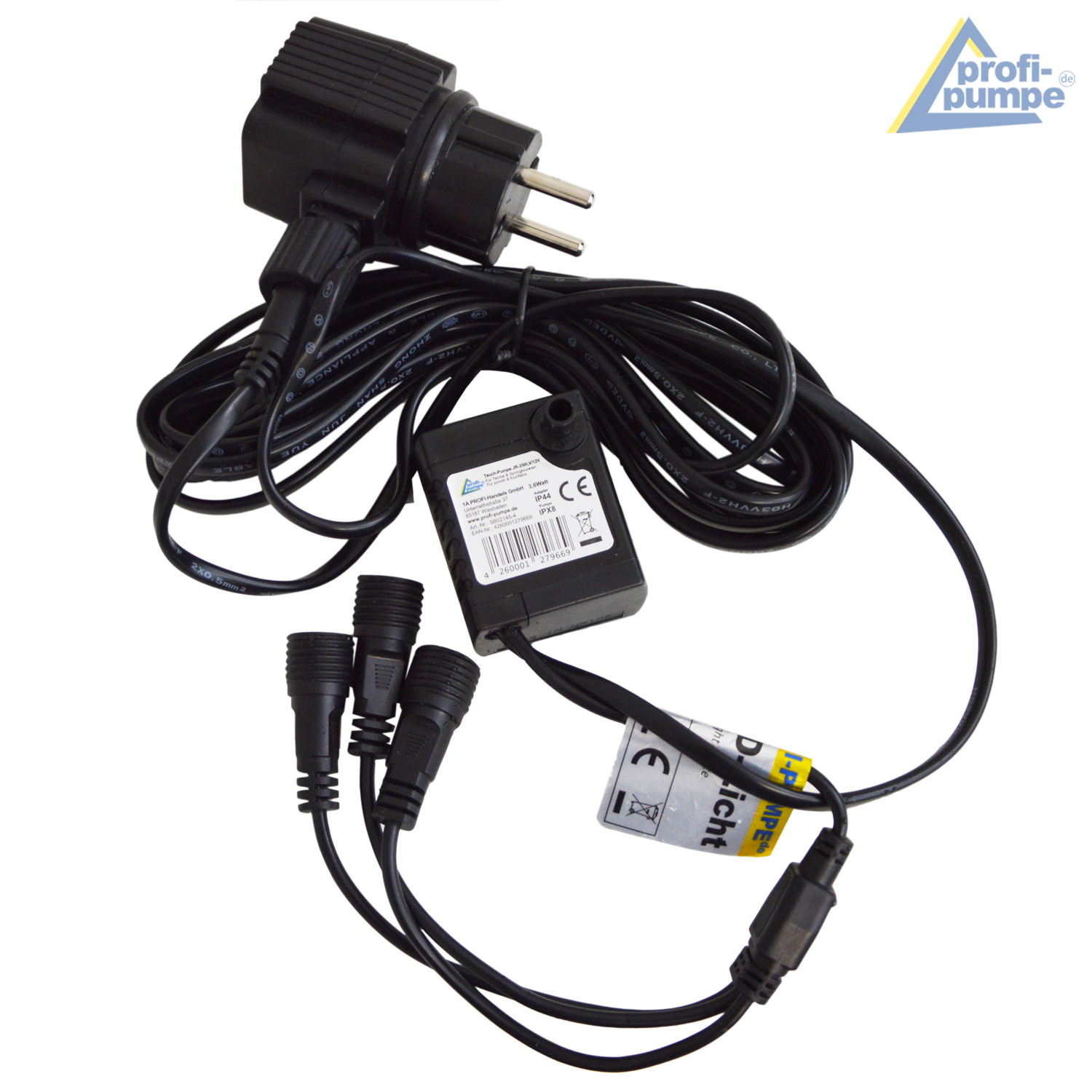 Pumpenmodell - JR-250LV/3 mit Anschluss für 3 Lichter / 12V